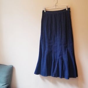 Studio West Apparel Long Denim Skirt